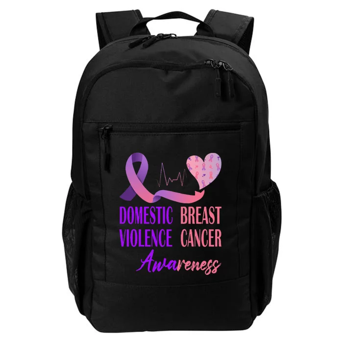 Domestic Violence And Breast Cancer Awareness Month Support Daily Commute Backpack