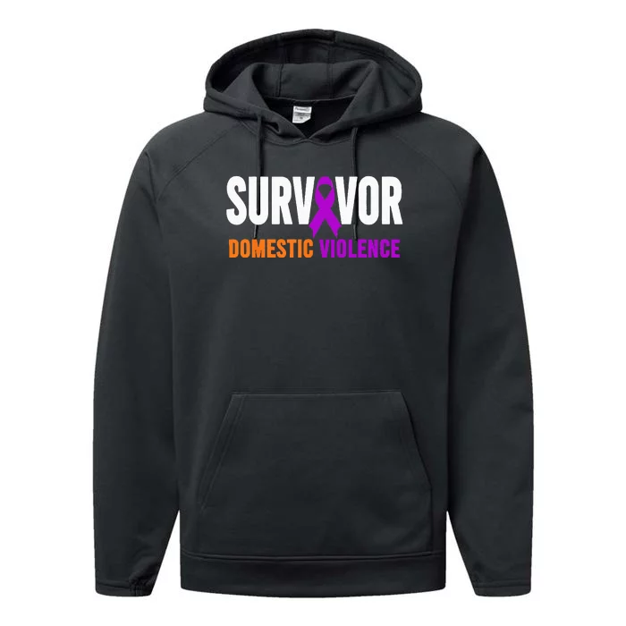 Domestic Violence Awareness Domestic Violence Survivor Performance Fleece Hoodie