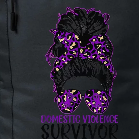 Domestic Violence Aware Messy Bun Domestic Violence Survivor Daily Commute Backpack