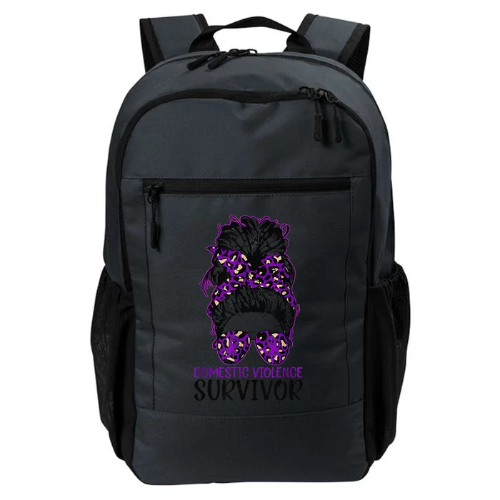 Domestic Violence Aware Messy Bun Domestic Violence Survivor Daily Commute Backpack