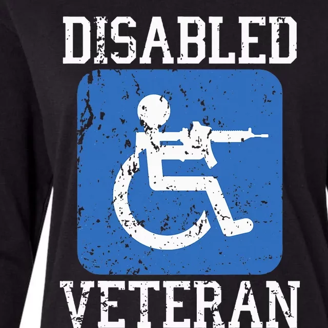 Disabled Veteran Armed Forces Military Soldier Army Usa Womens Cotton Relaxed Long Sleeve T-Shirt