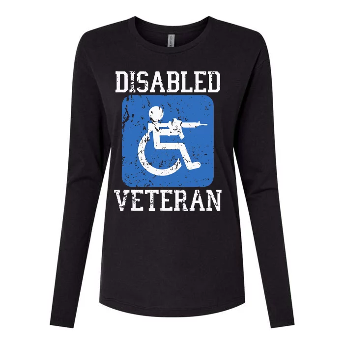 Disabled Veteran Armed Forces Military Soldier Army Usa Womens Cotton Relaxed Long Sleeve T-Shirt