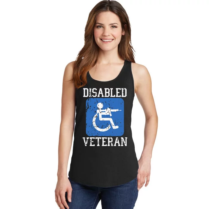 Disabled Veteran Armed Forces Military Soldier Army Usa Ladies Essential Tank