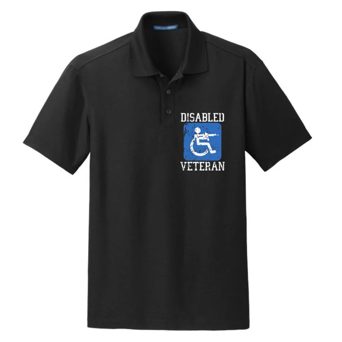 Disabled Veteran Armed Forces Military Soldier Army Usa Dry Zone Grid Performance Polo