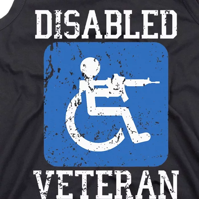 Disabled Veteran Armed Forces Military Soldier Army Usa Tank Top