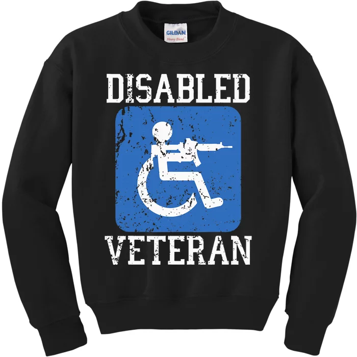 Disabled Veteran Armed Forces Military Soldier Army Usa Kids Sweatshirt