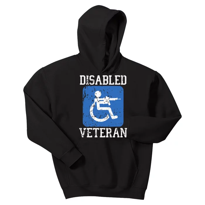 Disabled Veteran Armed Forces Military Soldier Army Usa Kids Hoodie