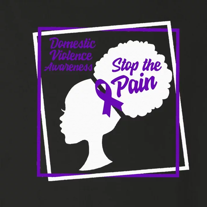 Domestic Violence Awareness Month Stop The Pain Women Purple Toddler Long Sleeve Shirt