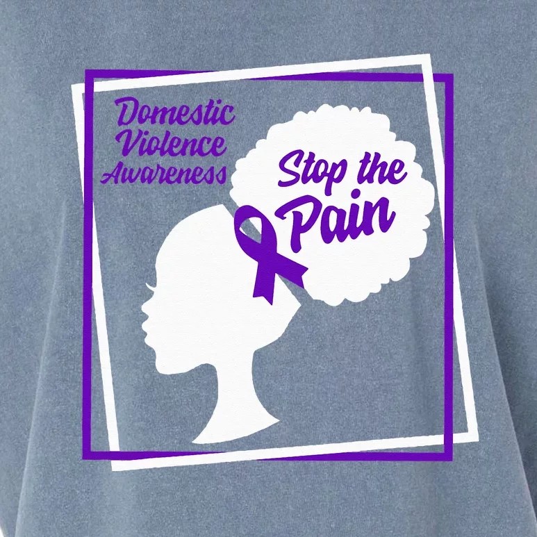 Domestic Violence Awareness Month Stop The Pain Women Purple Garment-Dyed Women's Muscle Tee