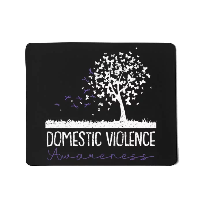 Domestic Violence Awareness Purple Ribbon Warrior Survivor Mousepad