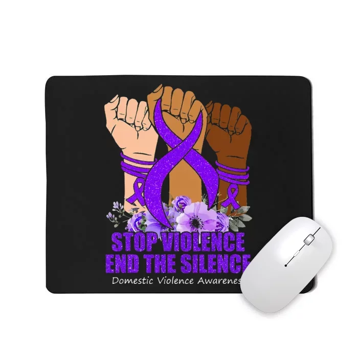 Domestic Violence Awareness Stop Violence End Silence Mousepad