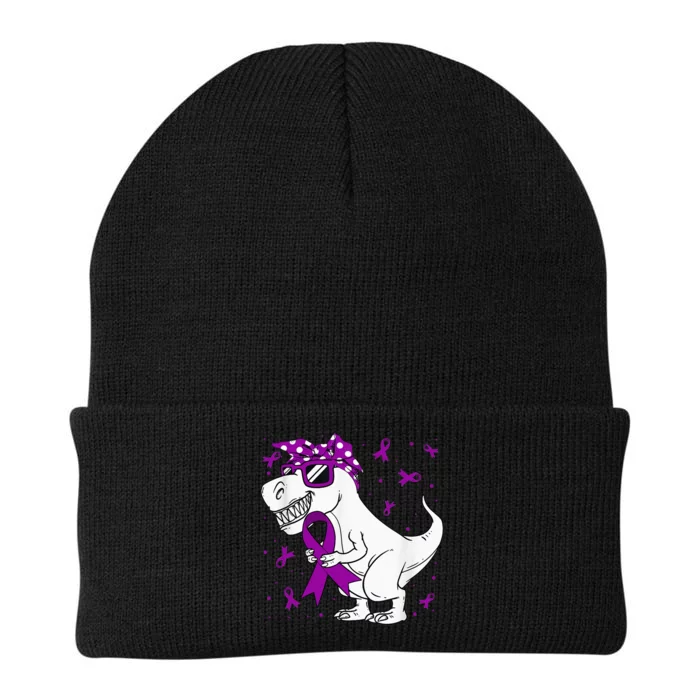 Domestic Violence Awareness Purple Ribbon Knit Cap Winter Beanie