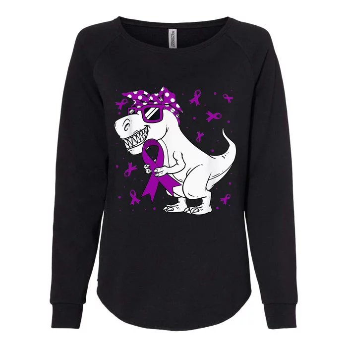 Domestic Violence Awareness Purple Ribbon Womens California Wash Sweatshirt