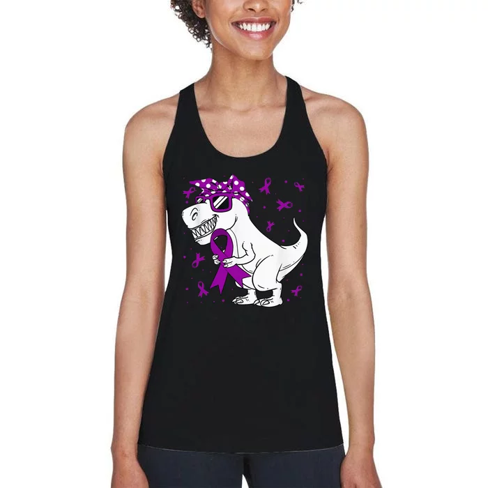 Domestic Violence Awareness Purple Ribbon Women's Racerback Tank