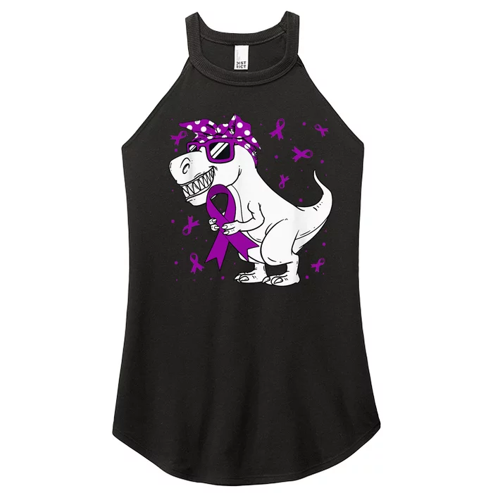 Domestic Violence Awareness Purple Ribbon Women’s Perfect Tri Rocker Tank