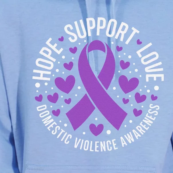 Domestic Violence Awareness Support Squad Family Hope Love Unisex Surf Hoodie