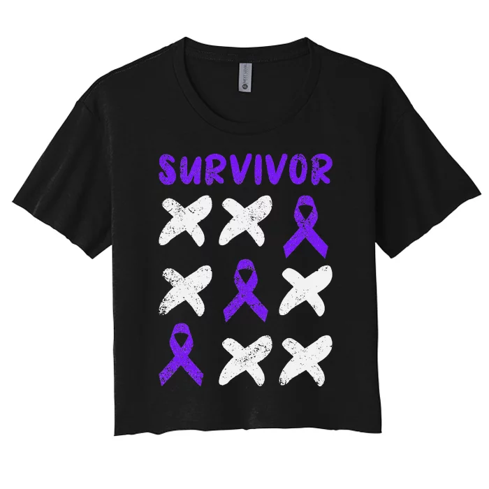 Domestic Violence Awareness Survivor Women's Crop Top Tee