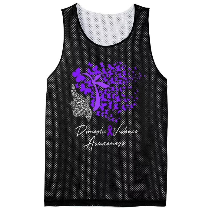 Domestic Violence Awareness Gifts Purple Butterflies Mesh Reversible Basketball Jersey Tank