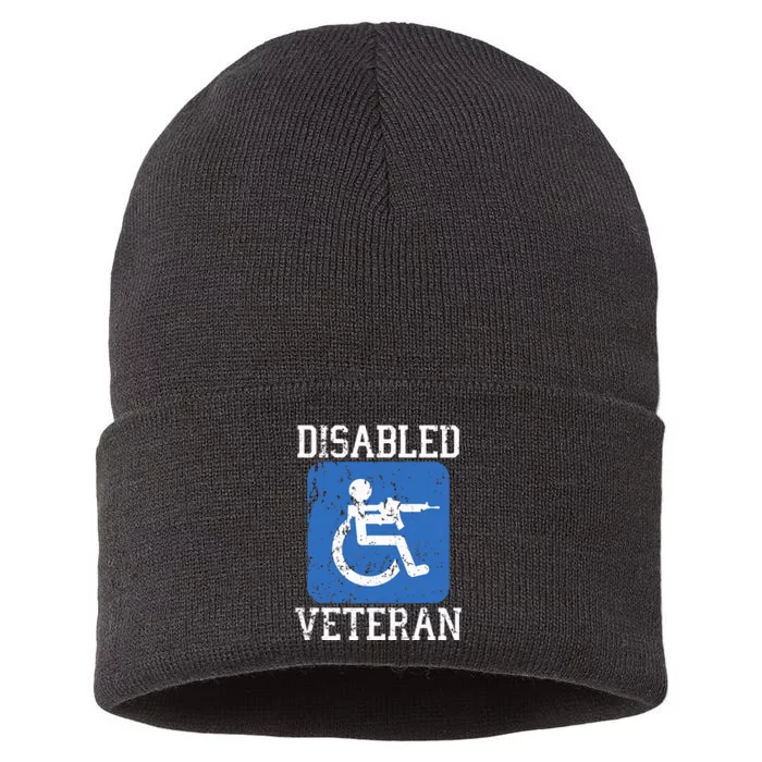 Disabled Veteran Armed Forces Military Soldier Army Usa Sustainable Knit Beanie