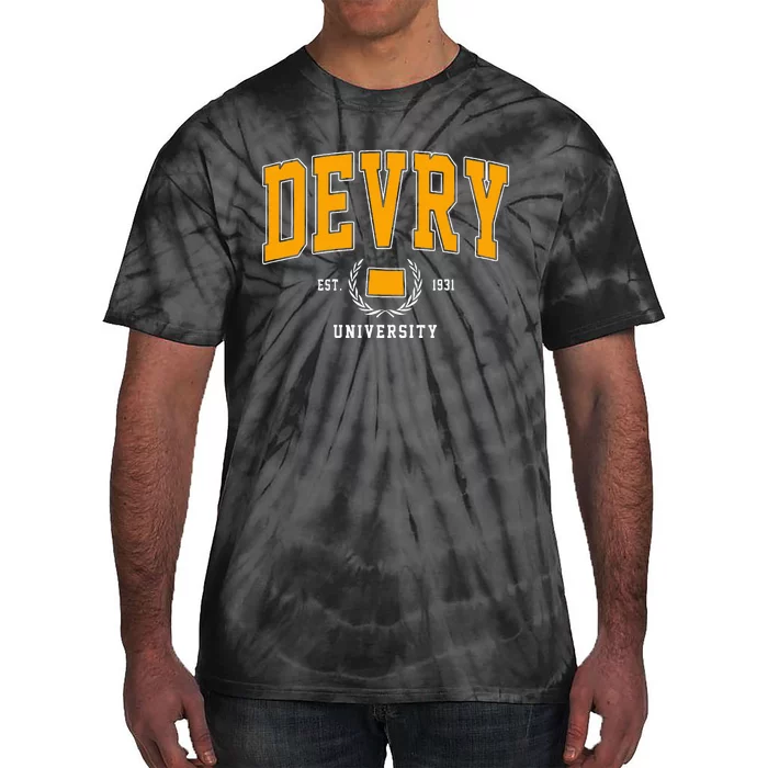 Devry Vintage Arch University Design Tie-Dye T-Shirt