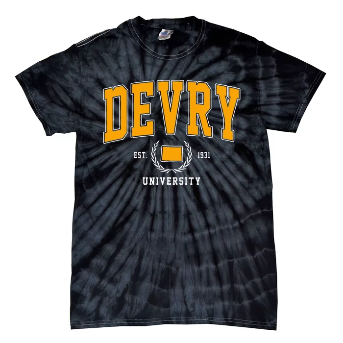 Devry Vintage Arch University Design Tie-Dye T-Shirt