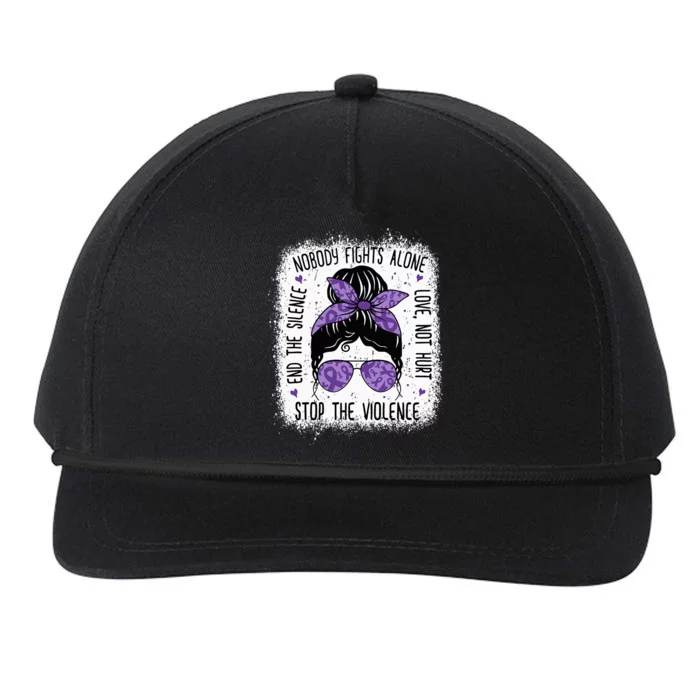 Domestic Violence Awareness Stop End Domestic Violence Snapback Five-Panel Rope Hat