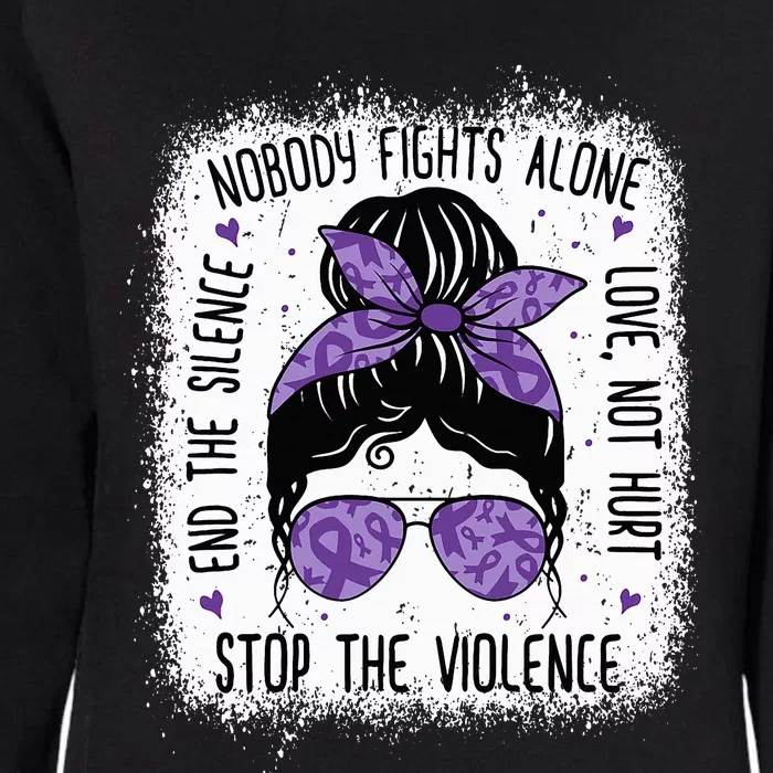 Domestic Violence Awareness Stop End Domestic Violence Womens California Wash Sweatshirt