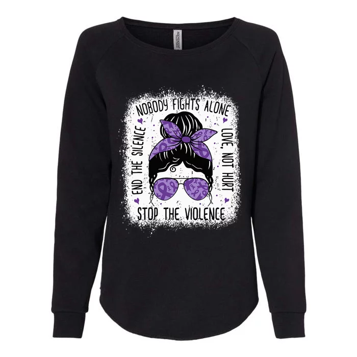 Domestic Violence Awareness Stop End Domestic Violence Womens California Wash Sweatshirt