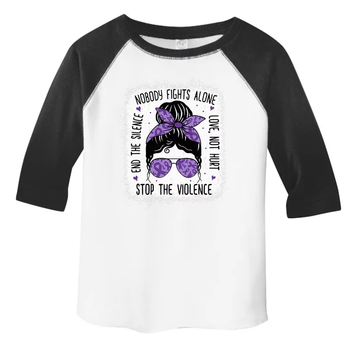 Domestic Violence Awareness Stop End Domestic Violence Toddler Fine Jersey T-Shirt