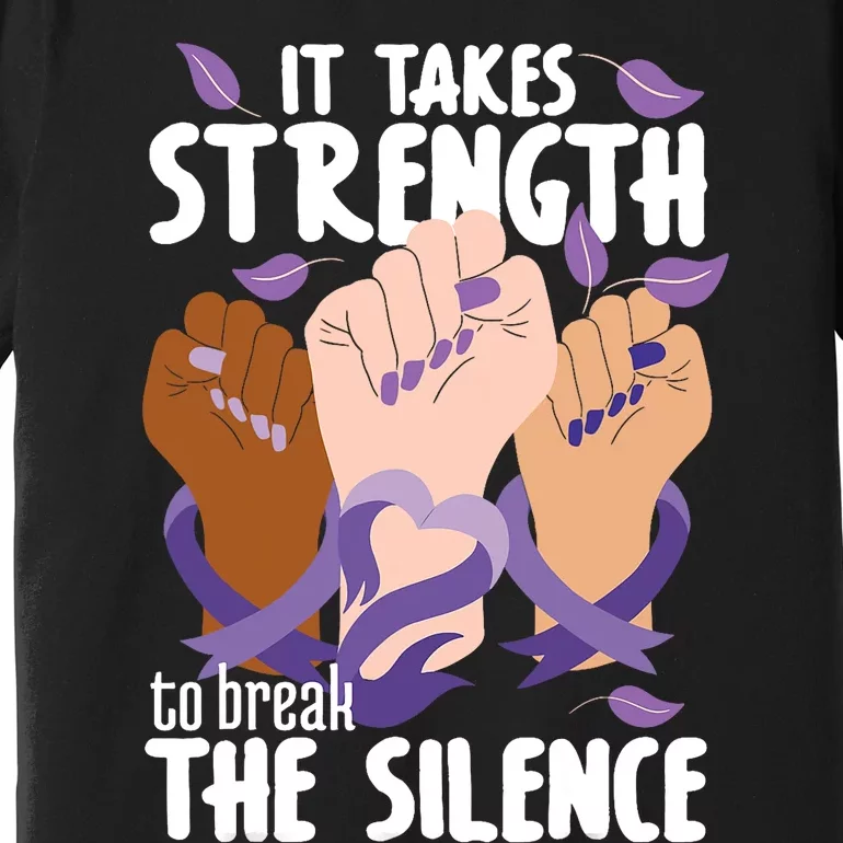 Domestic Violence Awareness Break The Silence Premium T-Shirt