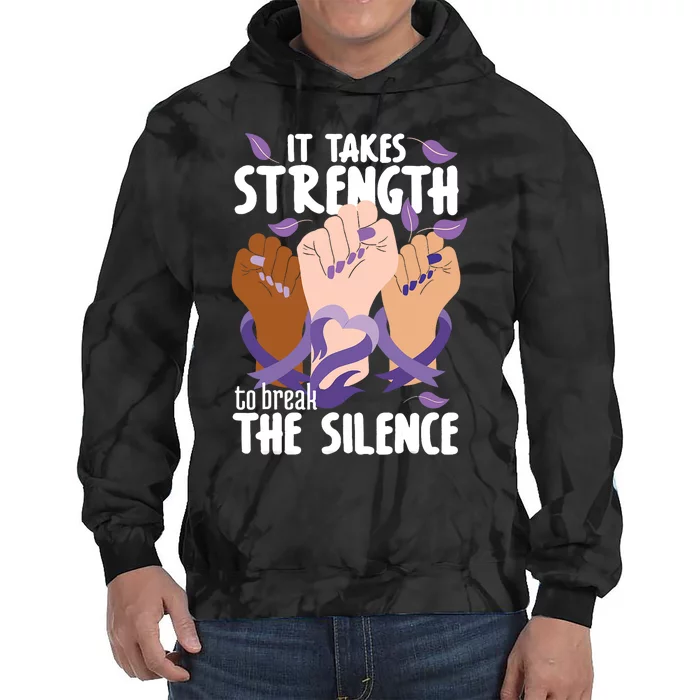 Domestic Violence Awareness Break The Silence Tie Dye Hoodie