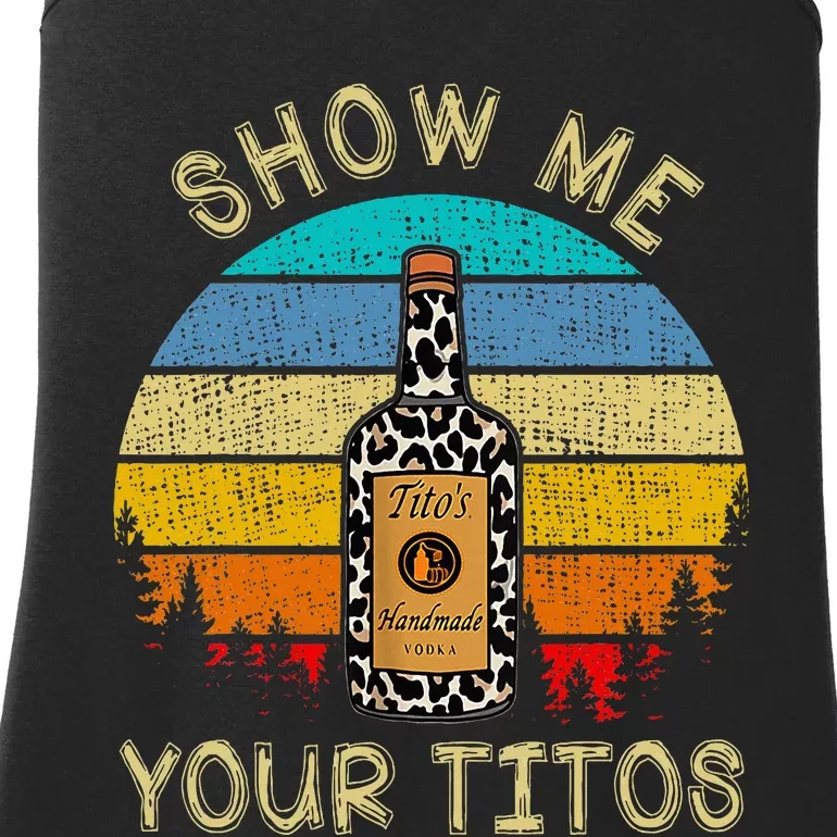 Drinking Vodka Alcohol Lover Show Me Your T.I.T.O Ladies Essential Tank