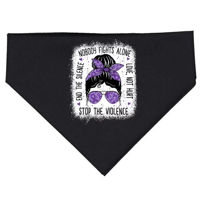 Domestic Violence Awareness Stop End Domestic Violence USA-Made Doggie Bandana