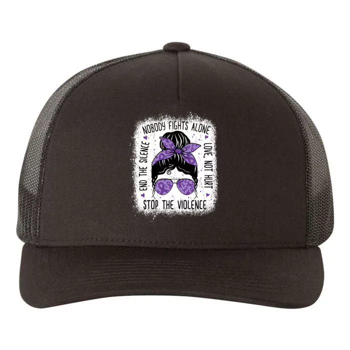 Domestic Violence Awareness Stop End Domestic Violence Yupoong Adult 5-Panel Trucker Hat