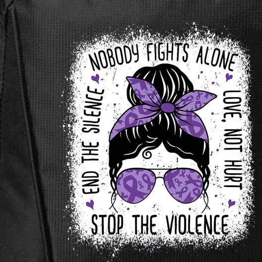 Domestic Violence Awareness Stop End Domestic Violence City Backpack