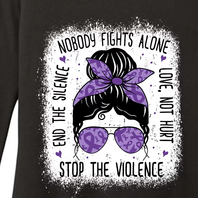 Domestic Violence Awareness Stop End Domestic Violence Womens CVC Long Sleeve Shirt