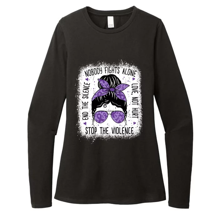 Domestic Violence Awareness Stop End Domestic Violence Womens CVC Long Sleeve Shirt