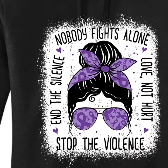 Domestic Violence Awareness Stop End Domestic Violence Women's Pullover Hoodie