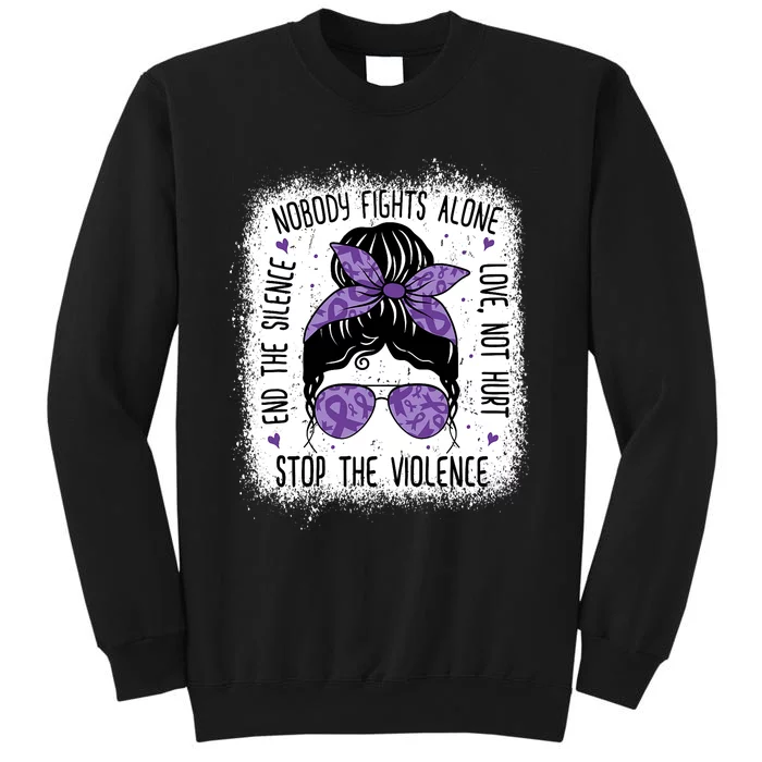 Domestic Violence Awareness Stop End Domestic Violence Tall Sweatshirt