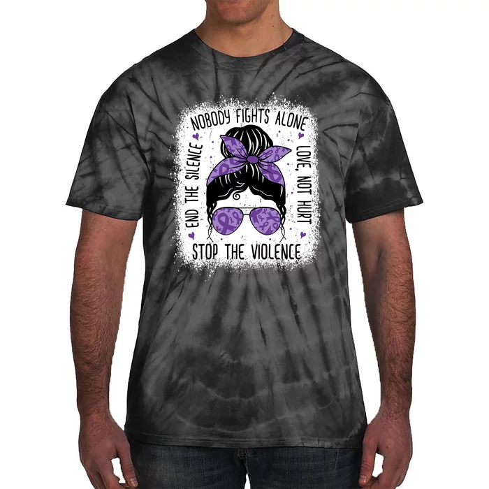 Domestic Violence Awareness Stop End Domestic Violence Tie-Dye T-Shirt