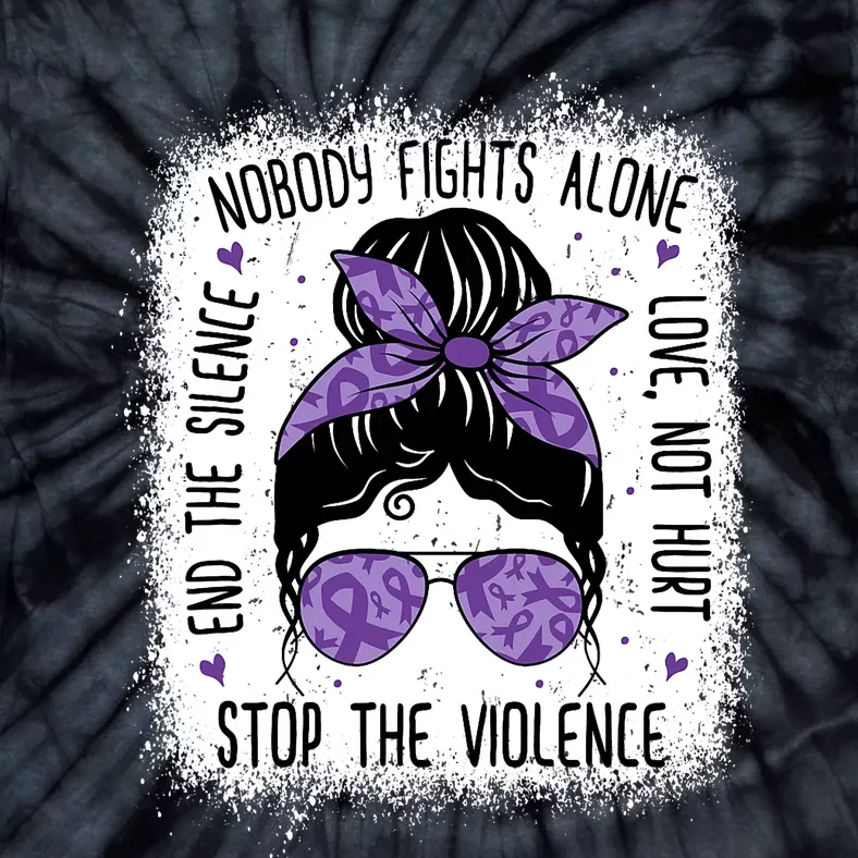 Domestic Violence Awareness Stop End Domestic Violence Tie-Dye T-Shirt