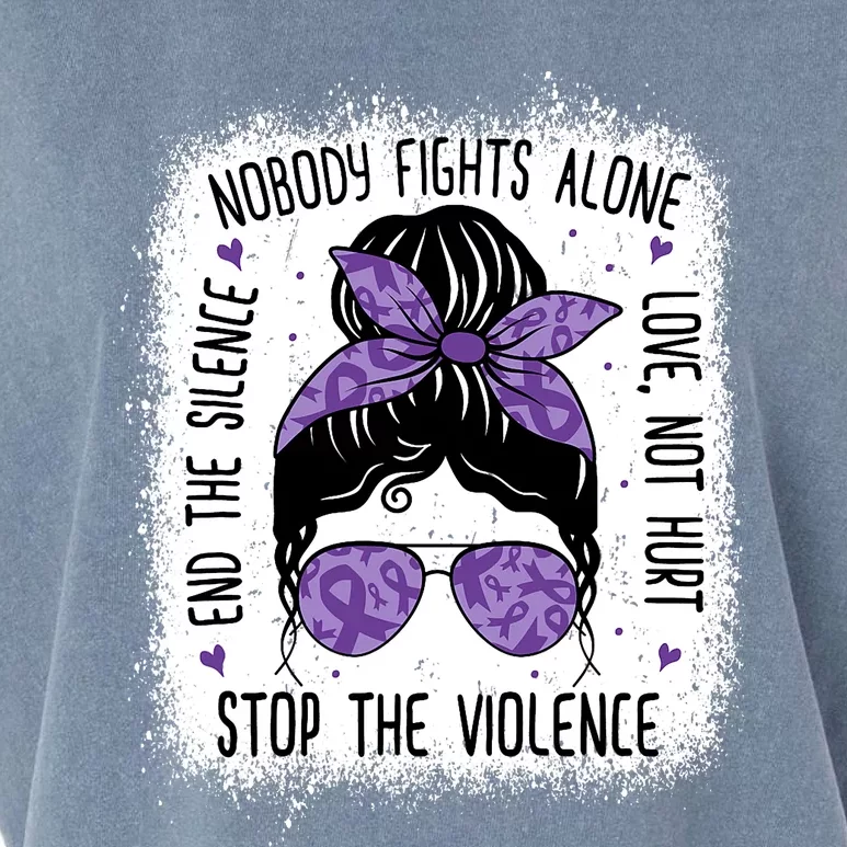 Domestic Violence Awareness Stop End Domestic Violence Garment-Dyed Women's Muscle Tee