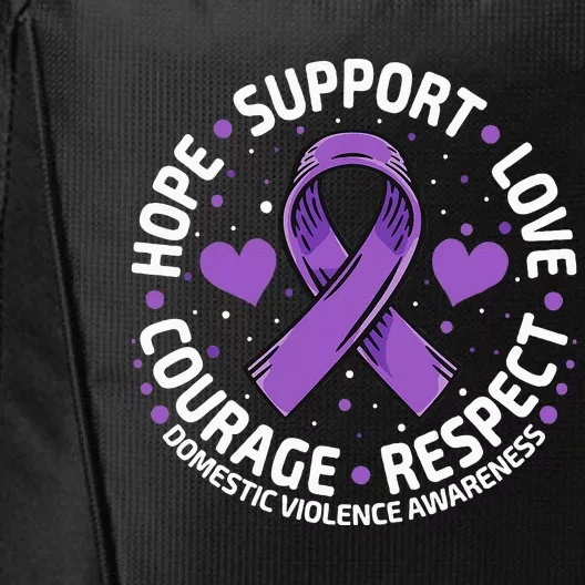 Domestic Violence Awareness LOVE SUPPORT Domestic Violence City Backpack