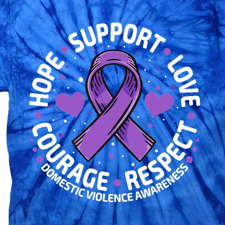 Domestic Violence Awareness LOVE SUPPORT Domestic Violence Tie-Dye T-Shirt