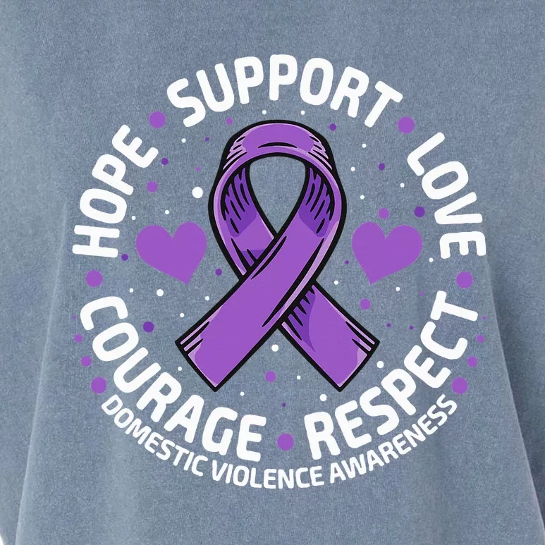 Domestic Violence Awareness LOVE SUPPORT Domestic Violence Garment-Dyed Women's Muscle Tee