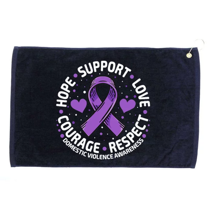 Domestic Violence Awareness LOVE SUPPORT Domestic Violence Grommeted Golf Towel