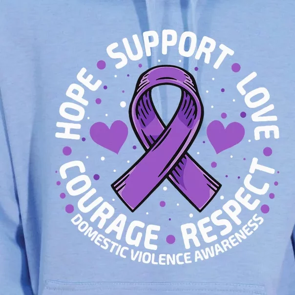 Domestic Violence Awareness LOVE SUPPORT Domestic Violence Unisex Surf Hoodie