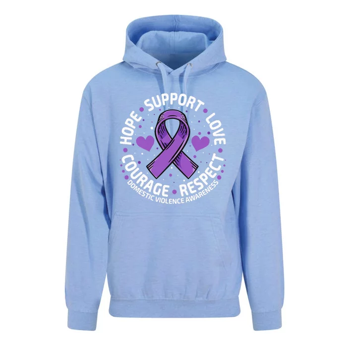 Domestic Violence Awareness LOVE SUPPORT Domestic Violence Unisex Surf Hoodie