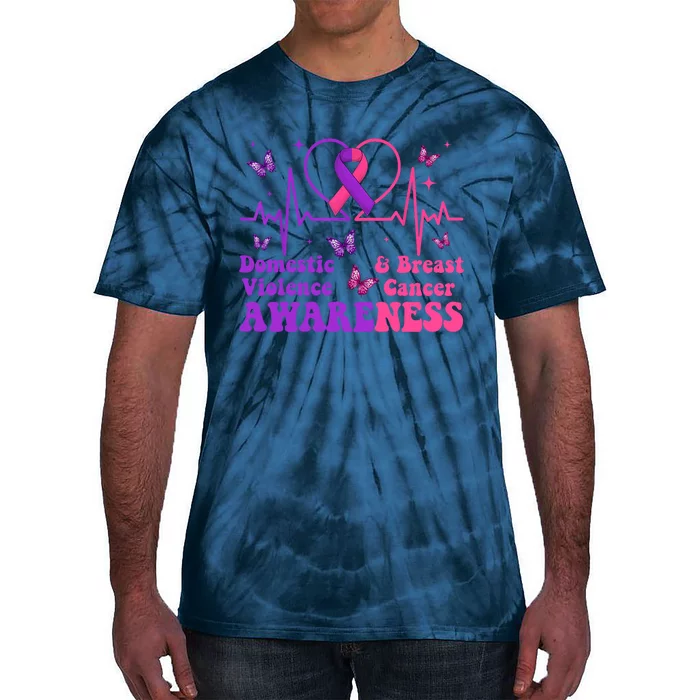 Domestic Violence & Breast Cancer Awareness Month Warrior Tie-Dye T-Shirt