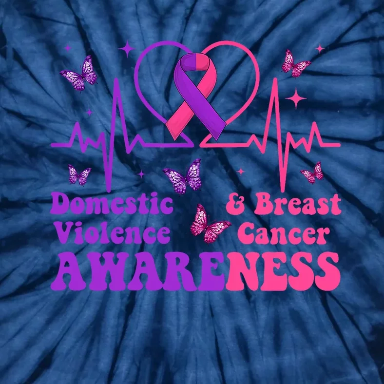 Domestic Violence & Breast Cancer Awareness Month Warrior Tie-Dye T-Shirt